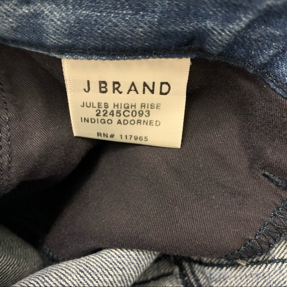 🆕 J BRAND high rise crystal embellished distressed jeans - Picture 7 of 10